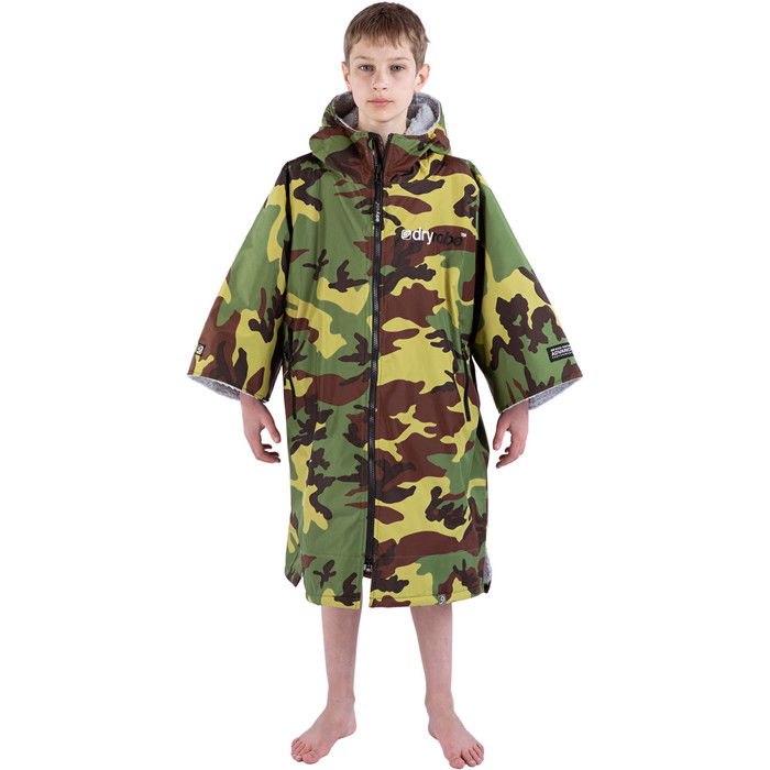 2023 Dryrobe Advance Junior Cambio De Manga Corta Robe DR100 - Camo / Grey